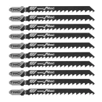 10 HCS Jigsaw Blades T144D T Shank Assorted Saw Blade For Wood Plastic Fast (New)