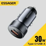 Essager 30W USB Car Charger QC 3 PPS SCP Fast (New)