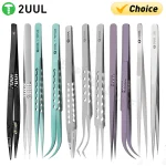 2UUL Titanium Alloy Tweezers Mobile Phones Motherboard Flying Wire (New)