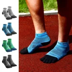 Five finger Socks Low thin Running Blister Prevention Stockings Coolmax Men Quick drying Solid Color Cycling (New)