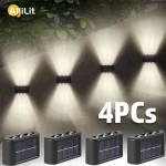 AlliLit LED Solar Lamp Outdoor Waterproof Wall Lights For Garden Yard Decor Landscape (New)