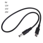 Decoy Power Cord UsbC PD9V 12V 15V 20V to DC5.5x2.1mm (New)