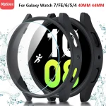 Glass Case Samsung Galaxy Watch 7 Waterproof PC Galaxy Watch (New)