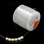 1 Roll Round Transparent Fish Wire Elastic Wire Crystal Line DIY Beaded Elastic (New)