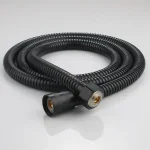 1 1.5M Stainless Steel Black Hose Extension Pipe Bathroom Shower Pipe Extension Pipe (New)