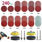 120 240 2Inch 50mm Sanding Discs Pads 60 3000 Grit Abrasive Polishing Pad Kit For (New)