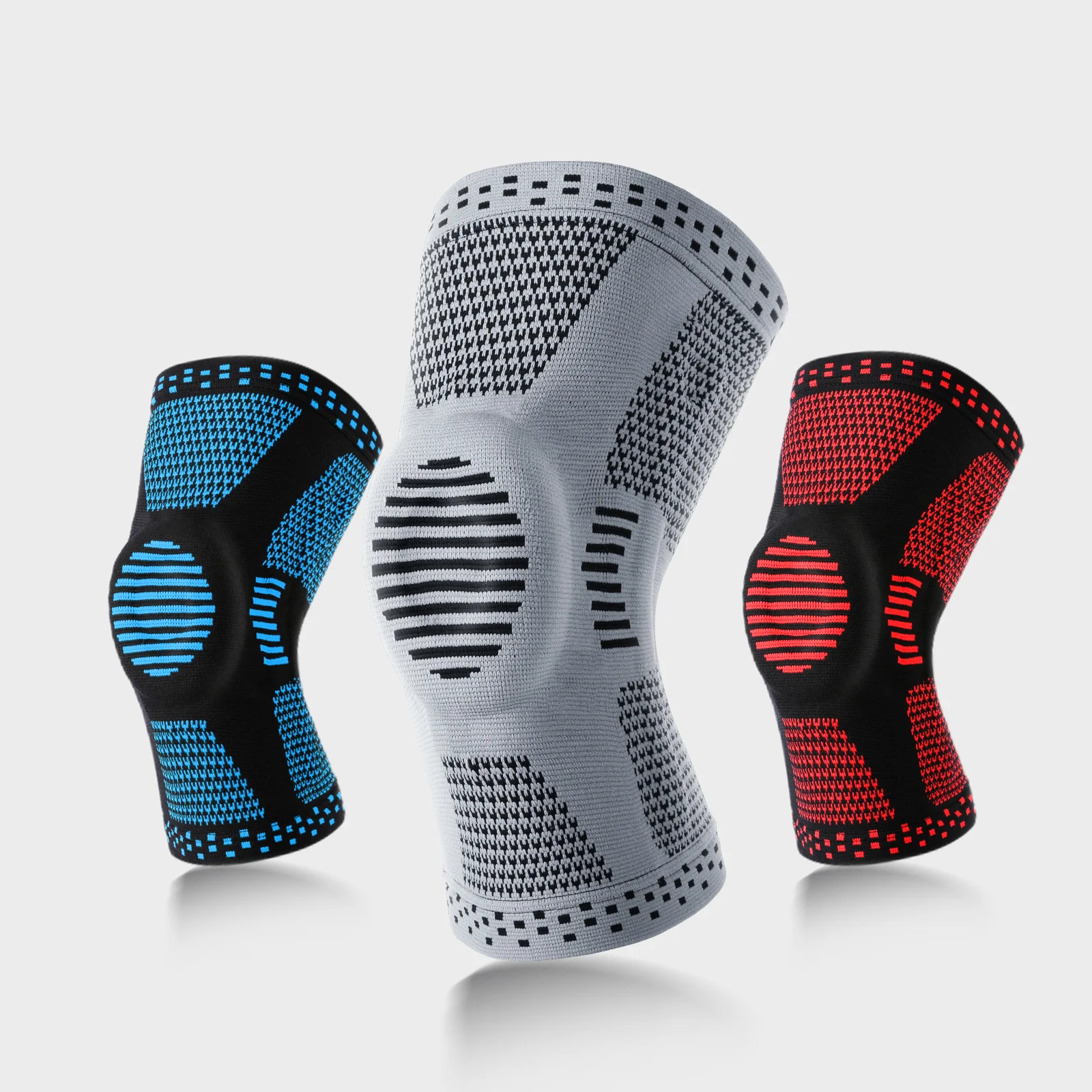 Sa42cebf4d55848868f63db87082884e8d 1 Silicone Spring Full Knee Support Patella Medial Support Strong Meniscus Compression Protection (New) - Image 1