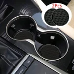 2 Car Cup Holder Anti Slip Coasters Premium PVC Car Coasters Universal Fits Perfectly (New)