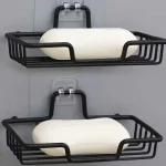 Stainless Steel Soap Dish â€“ Wall Mounted, No Drill, Holds 2 Soap Bars, Drain (New)