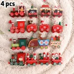 Christmas Wooden Train Sculpture Merry Christmas Decorations for Home Xmas Ornament Navidad (New)
