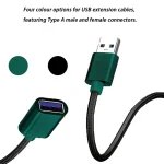 USB Extension Cable Male to Female, Highâ€‘Speed USB Extender Cord for Keyboard Mouse (New)