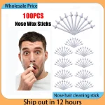 100 Nose Wax Sticks Nose Wax Applicators For Painless Nose Hair Removal Tool (New)