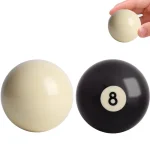 1 Billiard Cue Ball 52.5 57.2 Mm Standard Regular Black 8 Ball Snooker Training (New)