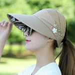 Sun Hat Summer Shade Fashion Women Ladies Summer Vacation Wide Brim Foldable Anti UV (New)