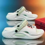 EVA Men Hole Shoes Thick Bottom Height Increase Outdoor Slippers Comfortable Breathable Sports (New)