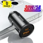 Baseus 30W USB Car Charger Quick Charge 4 3 FCP SCP USB PD (New)