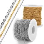10 Meters 2 Meters Gold Color Stainless Steel Necklace Chains For Jewelry Making (New)