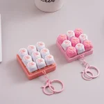 Cute Cat Claw Keychain 9 Keys Keyboard Decompression Toys DIY Keyboard Keychain Toys (New)
