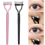 1 Piece Steel Needle Eyelash Comb, Semi Arc Portable Grafting Eyelash Brush, Eyelash Molding (New)