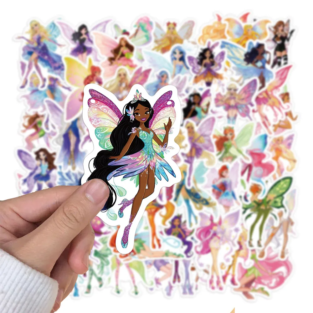 Sa5ec2d04dfc04696bf6ba96dece7c686s 52 Cartoon Magic Butterfly Fairy Stickers Graffiti Heart High Beauty Water Cup Phone (New) - Image 1