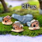 5 Mini Doll House Stone House Resin Decorations for Home and Garden DIY (New)