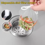 100 500 Disposable Sink Filter Mesh Bags Kitchen Sink Strainer Drain Hole Anti blocking Garbage (New)