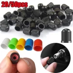 Car Tire Valve Caps Motorcycle Bicycle tire valves cover dust caps Plastic Black (New)