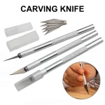 DIY Aluminum Alloy Hand Carving Knife Model Making Art Knife Woodcarving Hand Account (New)
