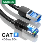 UGREEN CAT8 Ethernet Cable 40Gbps 2000MHz CAT 8 Networking Cotton Braided Internet Lan (New)