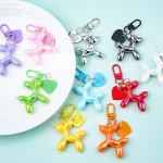 Cute Acrylic Cartoon Balloon Dog Keychains for Women Y2K Bag Pendant Couple Car (New)