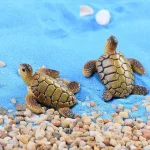 1 Mini Sea Turtle Model Resin Aquarium Fish Tank Home Landscape Ornaments Decoration (New)