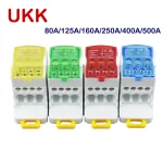 Terminal Block UKK80A UKK125A UKK160A Electric Wire Connector 1 in Many Out Din (New)