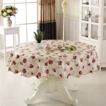Round Table Cloth 152 180cm Waterproof Table Cloth Oil Round Tablecloth Flower PVC Tablecloth (New)