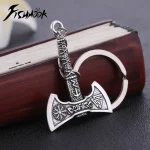 SKYRIM Viking Keychain Punk Gothic Axe Vicca Talisman Slavic Irish Knot Pagan Amulet (New)