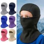 Winter Kid Balaclava Mask Thickened Plush Lined Warm Cycling Full Face Mask Windproof (New)