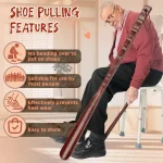Shoe Lifter Solid Wood Shoe Horns Wooden Shoe Horn Beech Wood Shoehorn Long (New)