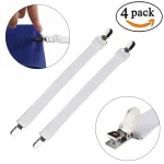 4 Adjustable Bed Sheet Fasteners Straps Elastic Mattress Cover Corner Holder Clip Grippers (New)
