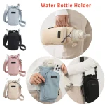 Unisex Water Bottle Holder with Strap, Insulation Water Bottle Carrier Bag with Phone (New)