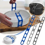 54cm Reusable Lid Strap Silicone Elastic Band Universal Pot Lid Holder for Lunch (New)
