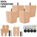 4 6 10 15cm Solid Wood Furniture Feets Sofa Cabinets Legs Square Bed Table Chair (New)