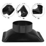 Long Duct Fan Hose Adapter Wall Flange Vent Connector Kitchen Hood Ventilation Pipe (New)