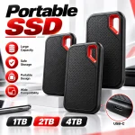 2TB Portable SSD External Drive USB-C High-Speed Storage Mac PC (New)