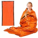 Portable Waterproof Emergency Survival Sleeping Bag Outdoor Edc Camping Gear Thermal Sack First (New)