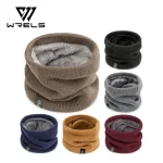 Warm Knitted Scarf Thickened Plush Windproof Winter Neck Gaiter Cold proof Outdoor Sport Skiing (New)