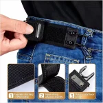 Adjustable Elastic Belt Buckle with Metal Hook No Buckle Stretch Waist Extender for Men (New)