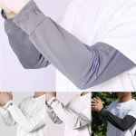 Ice Silk Sleeve Breathable Sun Protection Arm Sleeves Quick drying Cycling Sleeve Loose Driving (New)