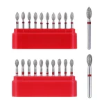 10 Box Dental Diamond Burs Drill Football Shape Fine for High Speed Handpieces 368 023F (New)