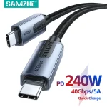 SAMZHE USB4 USB C to USB C Cable 40Gbps 8K (New)