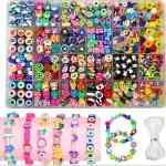 700 Jewelry Making Kit DIY Beaded Crafts for Necklaces & Bracelets Acrylic, Soft (New)