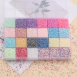 1000 2mm Glass Seed Beads Colorful Spacer Loose Beads for DIY Crafts Necklace (New)